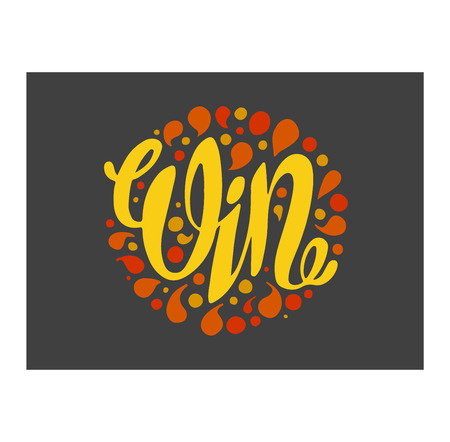 Win text sign vector test illustration. Success luck message contest promotion win text. Banner competition award lucky lottery word win text. Modern reward gamble champion text.のイラスト素材