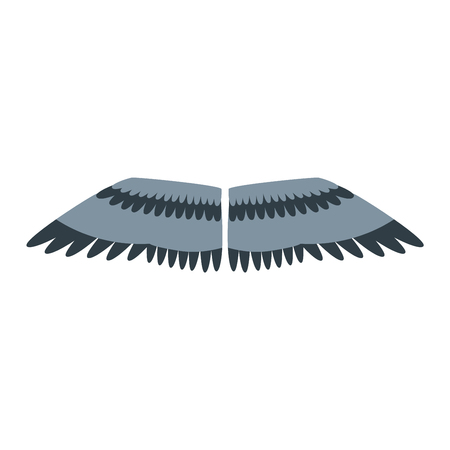 Bird wings isolated animal isolated pinion. Feather wings isolated butterfly bird freedom flight and vector bird feather wings isolated peace design flying different elementsのイラスト素材