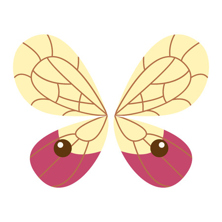 Butterfly wings isolated animal isolated pinion. Wings isolated butterfly insect freedom flight and vector wings isolated peace design flying different elementsのイラスト素材