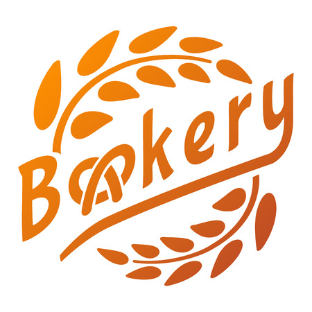 Bakery badgesand logo icon thin modern style vector. Retro bakery label, logo and badge icons. Bakery badge design element isolated on white backgroundのイラスト素材