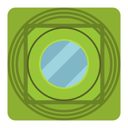 House window vector element isolated on white background. Window element flat vector style. Vector window frame isolated on whiteのイラスト素材