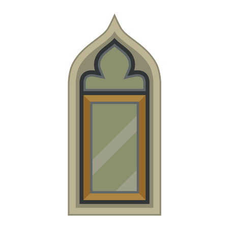 House window vector element isolated on white background. Window element flat vector style. Vector window frame isolated on whiteのイラスト素材