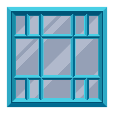 House window vector element isolated on white background. Window element flat vector style. Vector window frame isolated on whiteのイラスト素材