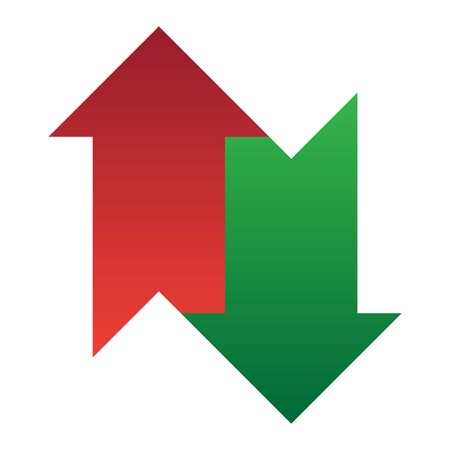 UI interface reload circle button element. Vector internet reload arrows button isolated. Website circle re-load round button sign.のイラスト素材