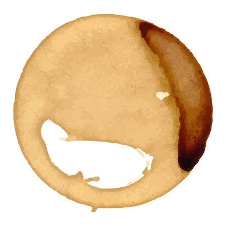 Coffee staiin spots splashes cup vector isolated on white background. Coffee spots splash vector.のイラスト素材