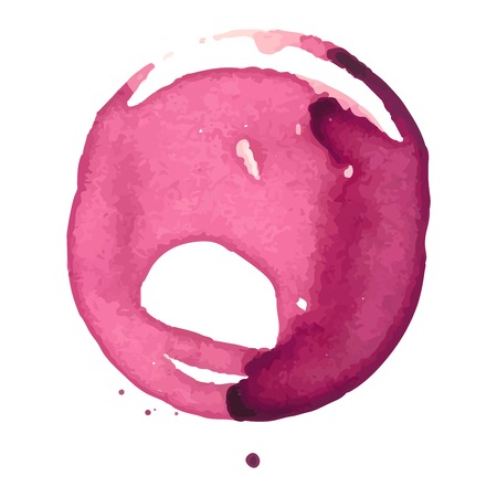 Wine staiin spots splashes cup vector isolated on white background. Wine spots splash vector.のイラスト素材