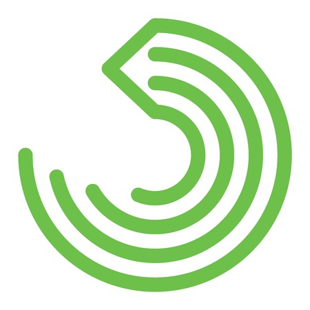 UI interface reload circle button element. Vector internet reload arrows button isolated. Website circle re-load round button sign.のイラスト素材