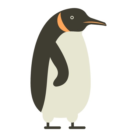 Antarctica polar penguin, beak pole winter penguin. Funny outdoors wild life south penguin character arctic.のイラスト素材