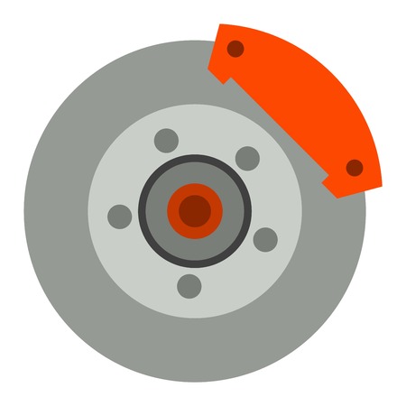 Car brake discs system spare part auto repair vehicle metal automobile tool vector illustration. System car brake discsのイラスト素材
