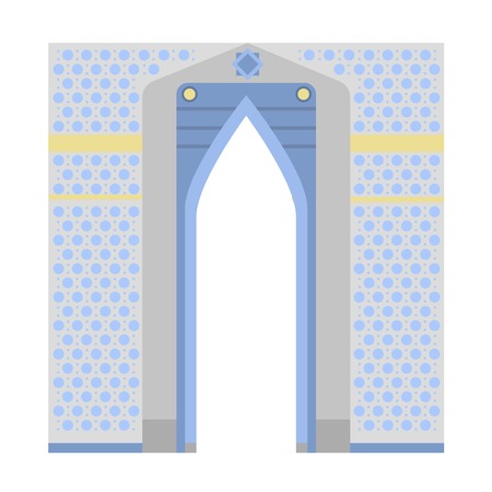 Arch vector architecture construction frame arch. Column entrance design arch and arch classical construction. History antique culture pillar exterior facade arch. Ornament gateway monumentsのイラスト素材