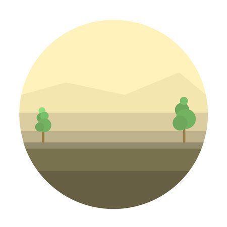 Mexican desert background natural beautiful heat africa. Vector nature landscape hot summer desert background. Nature sun travel art land texture dune vector desert background.のイラスト素材