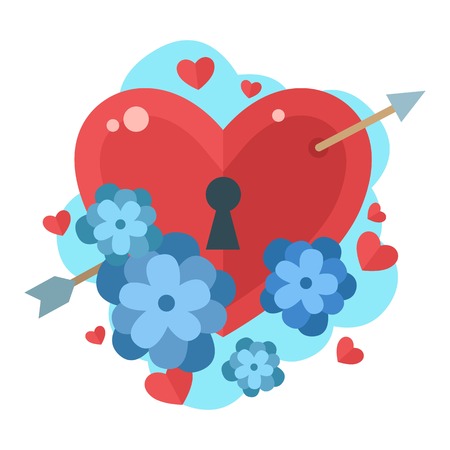 Flowers icons nature and colorful flower iconのイラスト素材