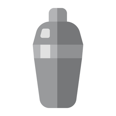 Classic cocktail barman drink shaker vector illustration. Alcohol cocktail party beverage manual device. Aluminum celebration shiny isolated steel equipment.のイラスト素材