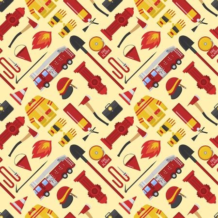 Firefiters pattern vector illustration.のイラスト素材