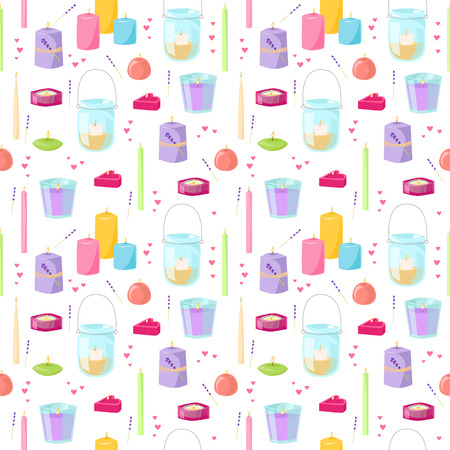 Candles seamless pattern.のイラスト素材