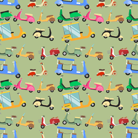 Vintage transport pattern vector illustration.のイラスト素材