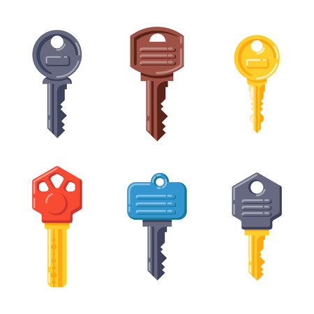 Door security key vector isolated icon.のイラスト素材