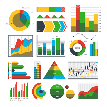 Graph chart icons vector.のイラスト素材