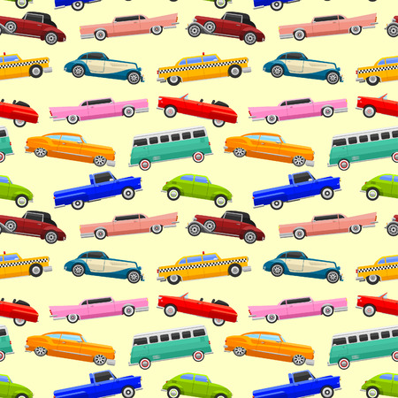 Colorful seamless pattern with limousines.のイラスト素材