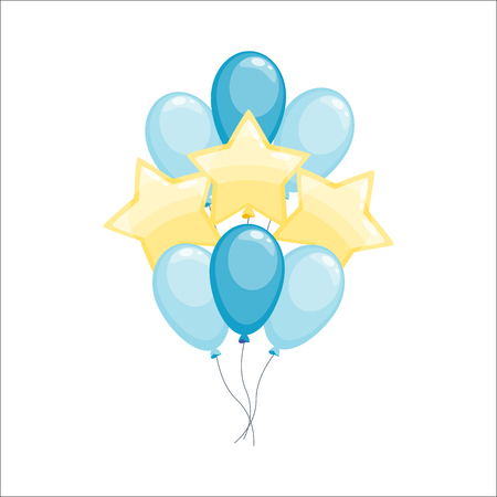 Color glossy balloons vector illustration.のイラスト素材