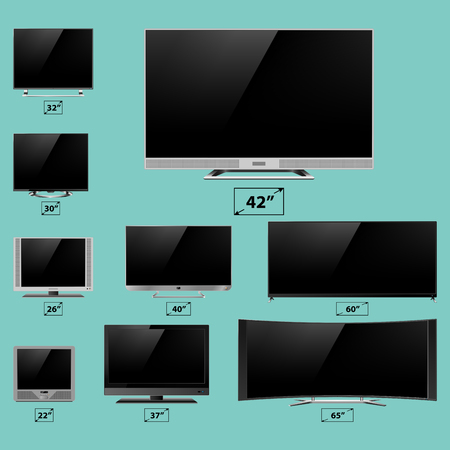 TV screen lcd monitor template electronic device technology digital device display vector illustration.のイラスト素材