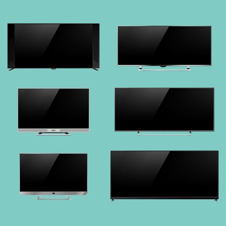 TV screen lcd monitor template electronic device technology digital device display vector illustration.のイラスト素材
