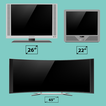 TV screen lcd monitor template electronic device technology digital device display vector illustration.のイラスト素材