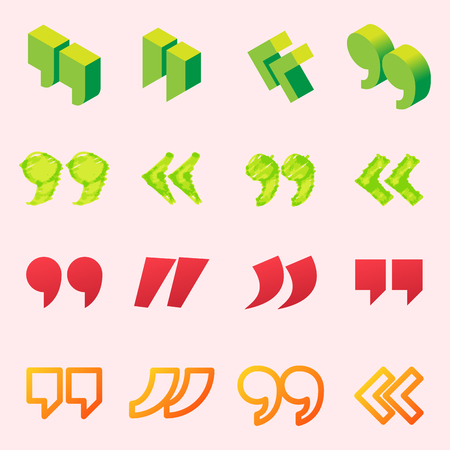 Quote sign icon text concept message bubble dialog symbol quotation citation vector quotation mark symbolのイラスト素材