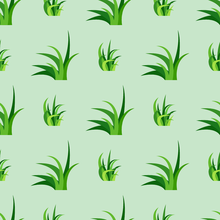 Green grass nature design seamless pattern vector illustration grow herb agriculture nature backgroundのイラスト素材