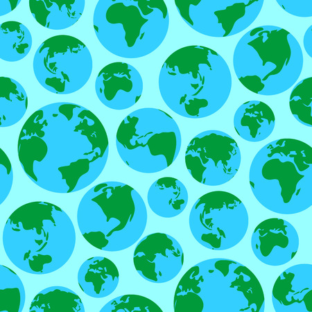 Globe Earth green planet world surface seamless pattern vector illustration backgroundのイラスト素材