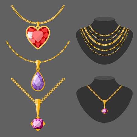 Traditional golden jewellery bangles diamond luxury fine minute precious gold jewelery vector illustrationのイラスト素材