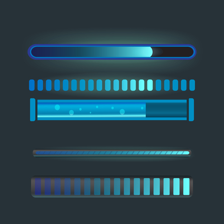 Vector icons for mobile applications design web internet loading interface download media button.のイラスト素材