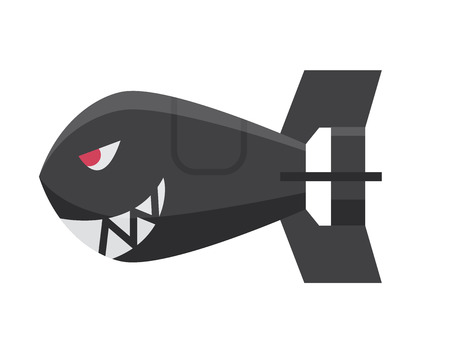 Bomb dynamite fuse vector illustration grenade attack power ball burning detonation explosionのイラスト素材