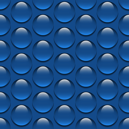 Realistic glass water drops, seamless pattern background, vector water raindrop illustrationのイラスト素材