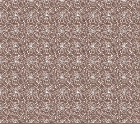 Spider web silhouette arachnid fear graphic flat design nature insect danger halloween vector seamless pattern.のイラスト素材