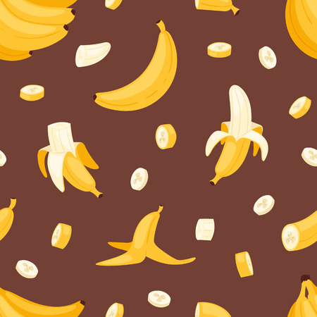 Banana seamless pattern backgroundのイラスト素材