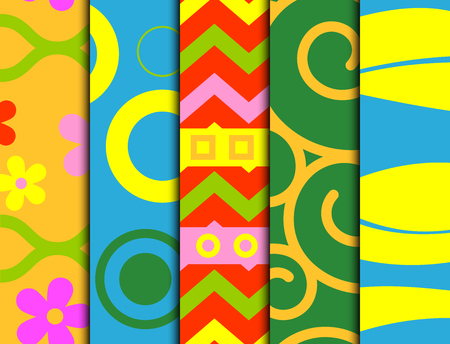 Collection of colorful background with various design.のイラスト素材