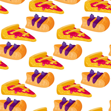 Cookie cakes tasty snack, delicious chocolate, homemade pastry biscuit seamless pattern background.のイラスト素材