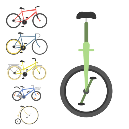 Vintage retro bicycle and style antique sport old fashion grunge flat pedal ride. Riding bike transport illustration. Healthy lifestyle vehicle.のイラスト素材