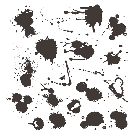 Blood splat splash spot ink stain blot patch liquid vector illustrationのイラスト素材