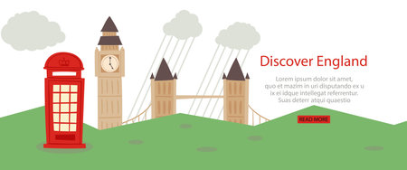 Discover England banner web designのイラスト素材