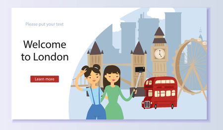 Welcome to England bannerのイラスト素材