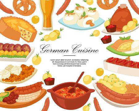 German cuisine   bannerのイラスト素材