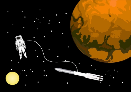 Space illustrationのイラスト素材