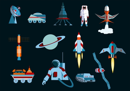 Space thematic vector icons setのイラスト素材