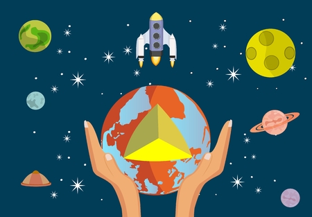 Space theme vector illustrationのイラスト素材