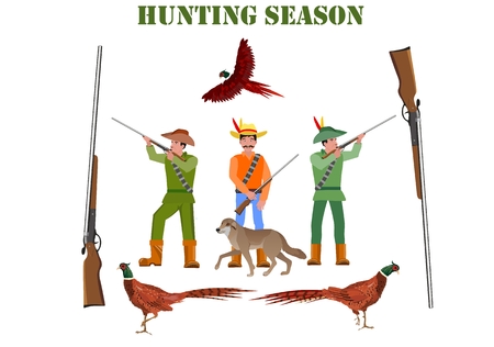 Hunting season theme concept vector illustrationのイラスト素材