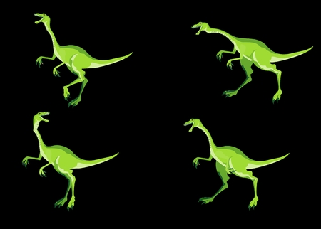 Prehistoric times dinosaurs vector characters setのイラスト素材