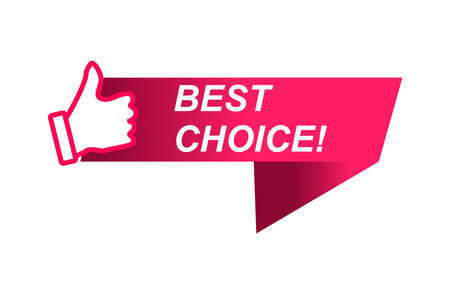 Vector sign best choice, vector illustration isolatedのイラスト素材