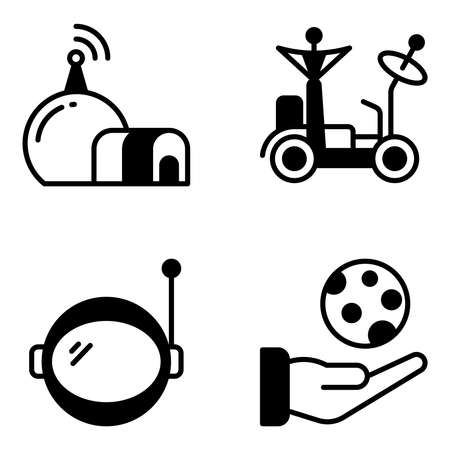 Pack of Space and Astrology Solid Iconsのイラスト素材